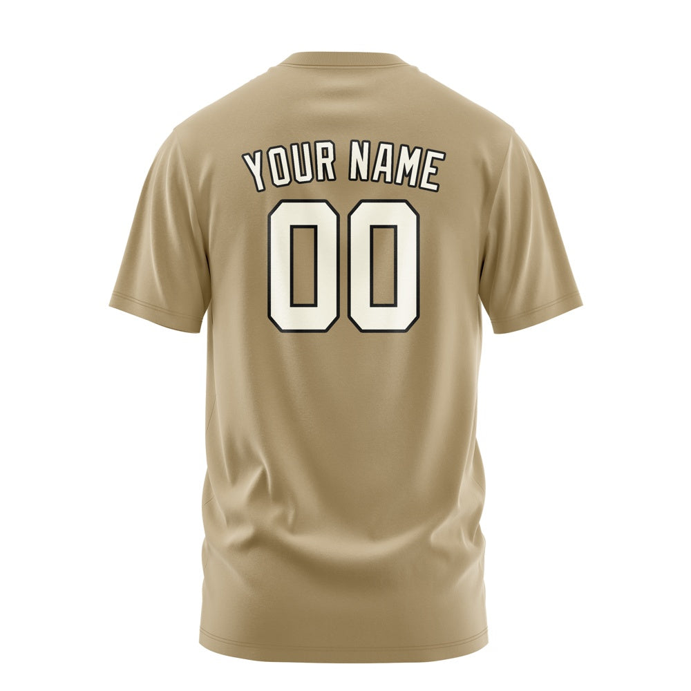 Custom Light Khaki Cream T-Shirt