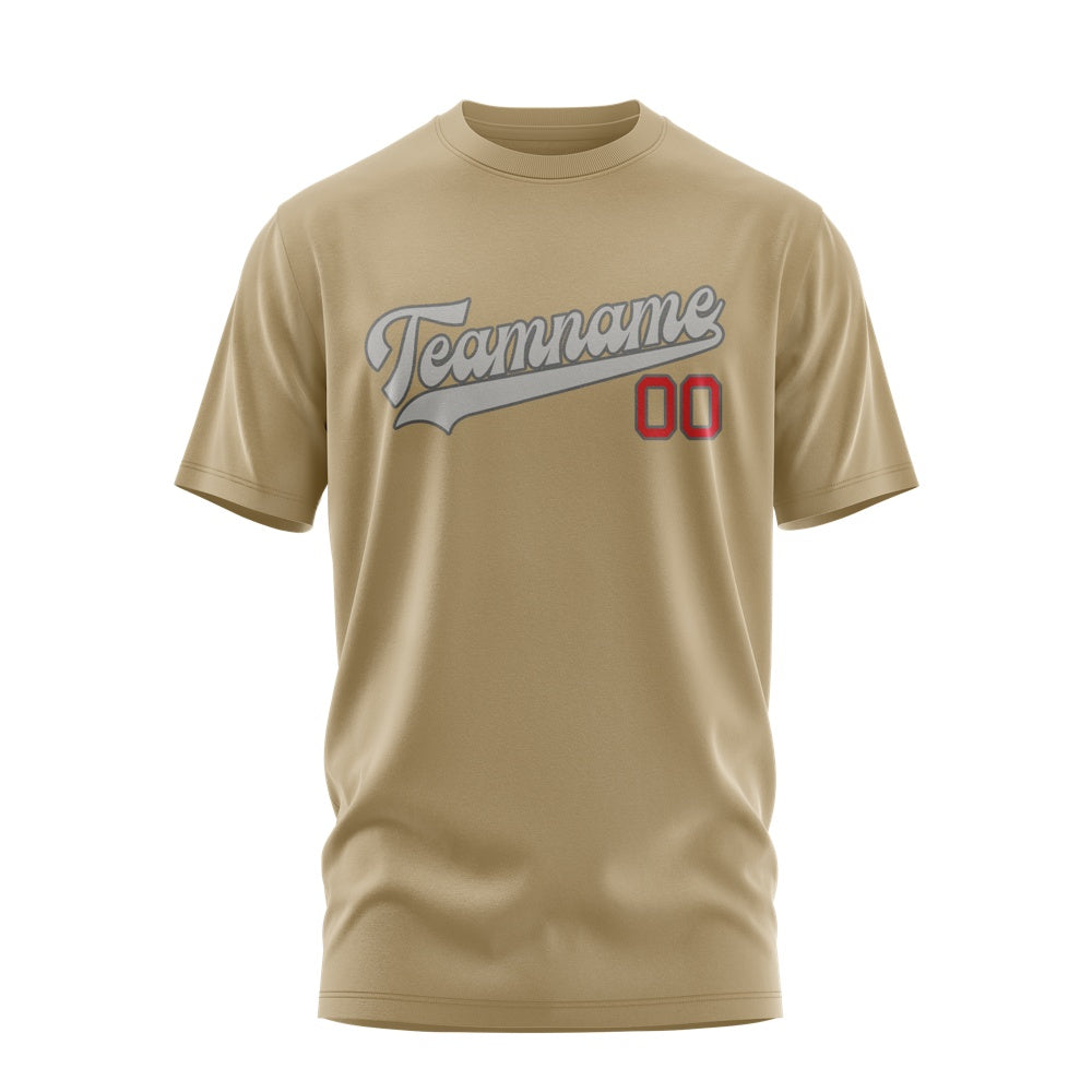Custom Light Khaki Gray T-Shirt