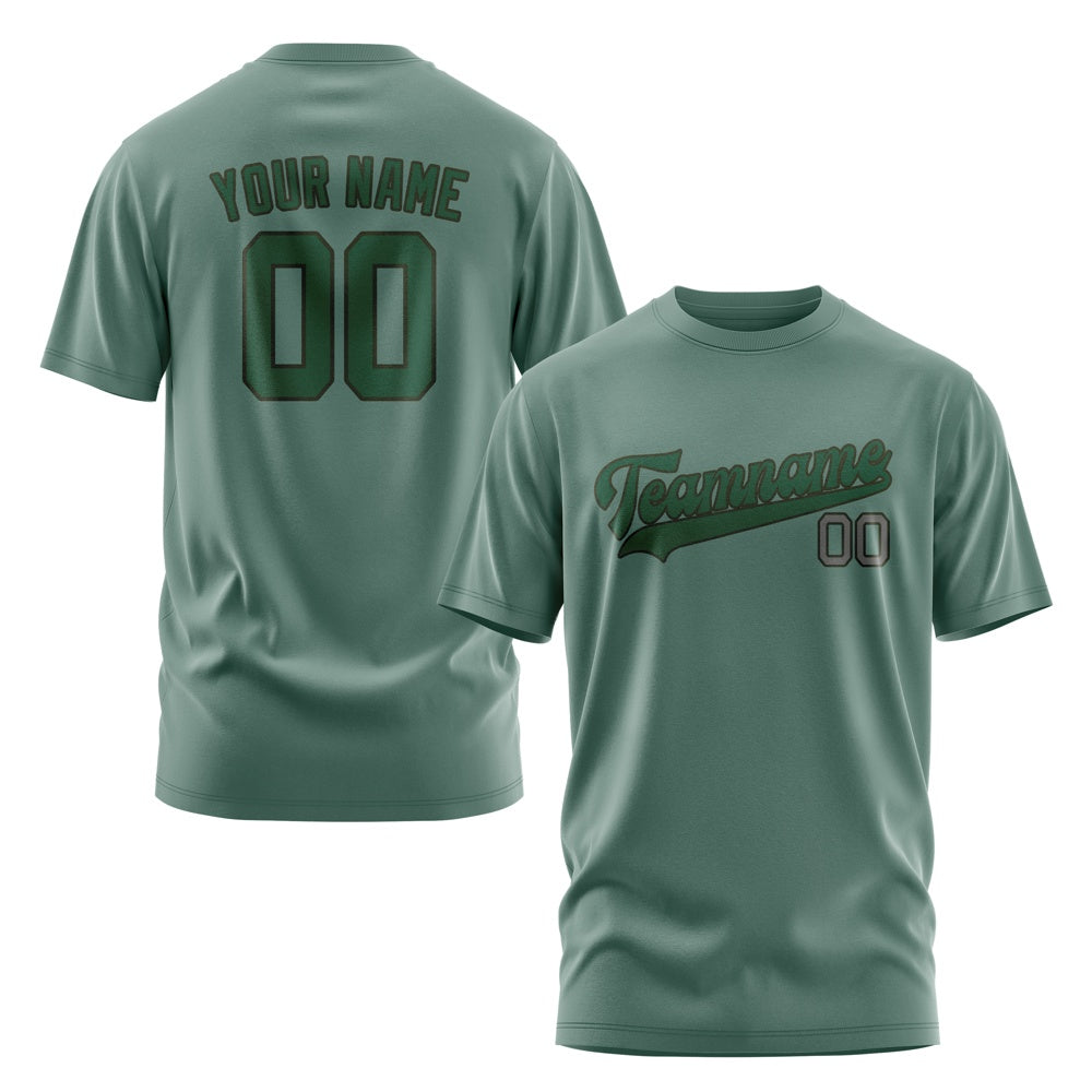 Custom Blue Green Green T-Shirt
