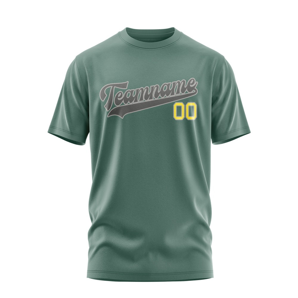 Custom Blue Green Dark Grey T-Shirt