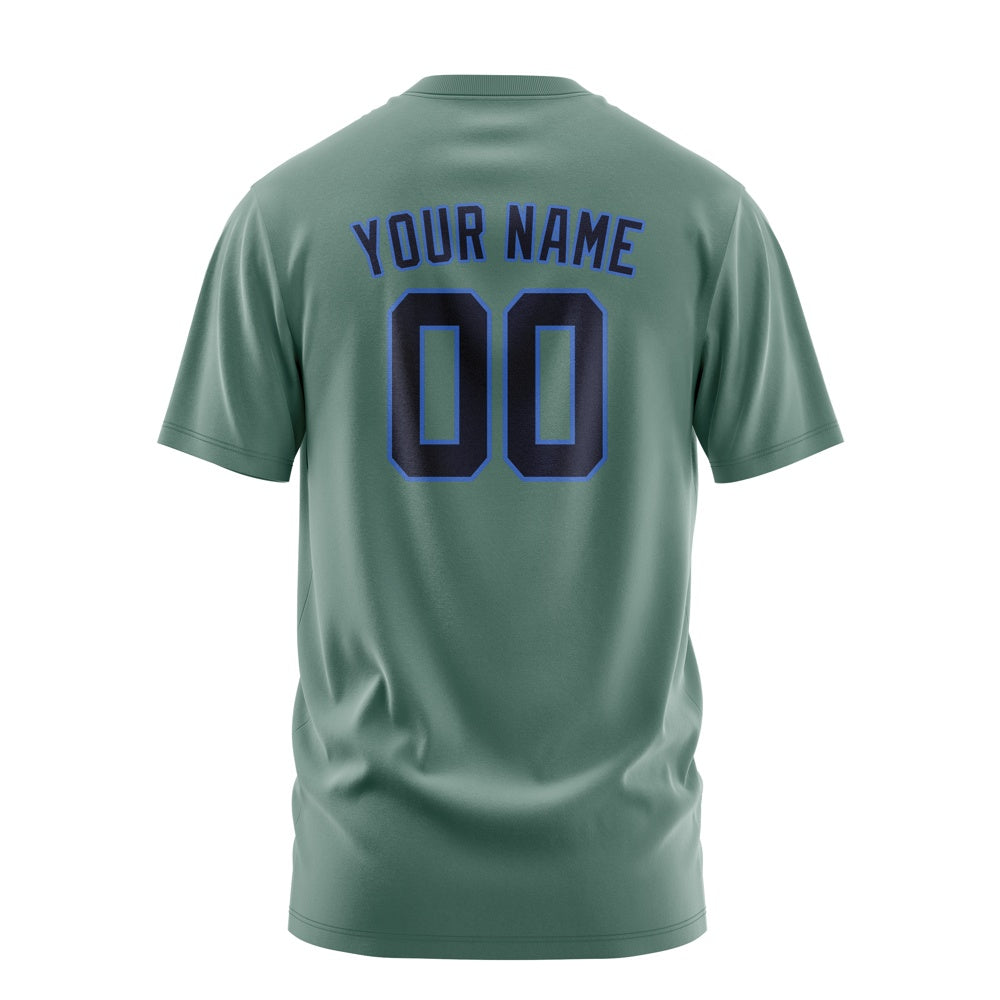 Custom Blue Green Navy T-Shirt