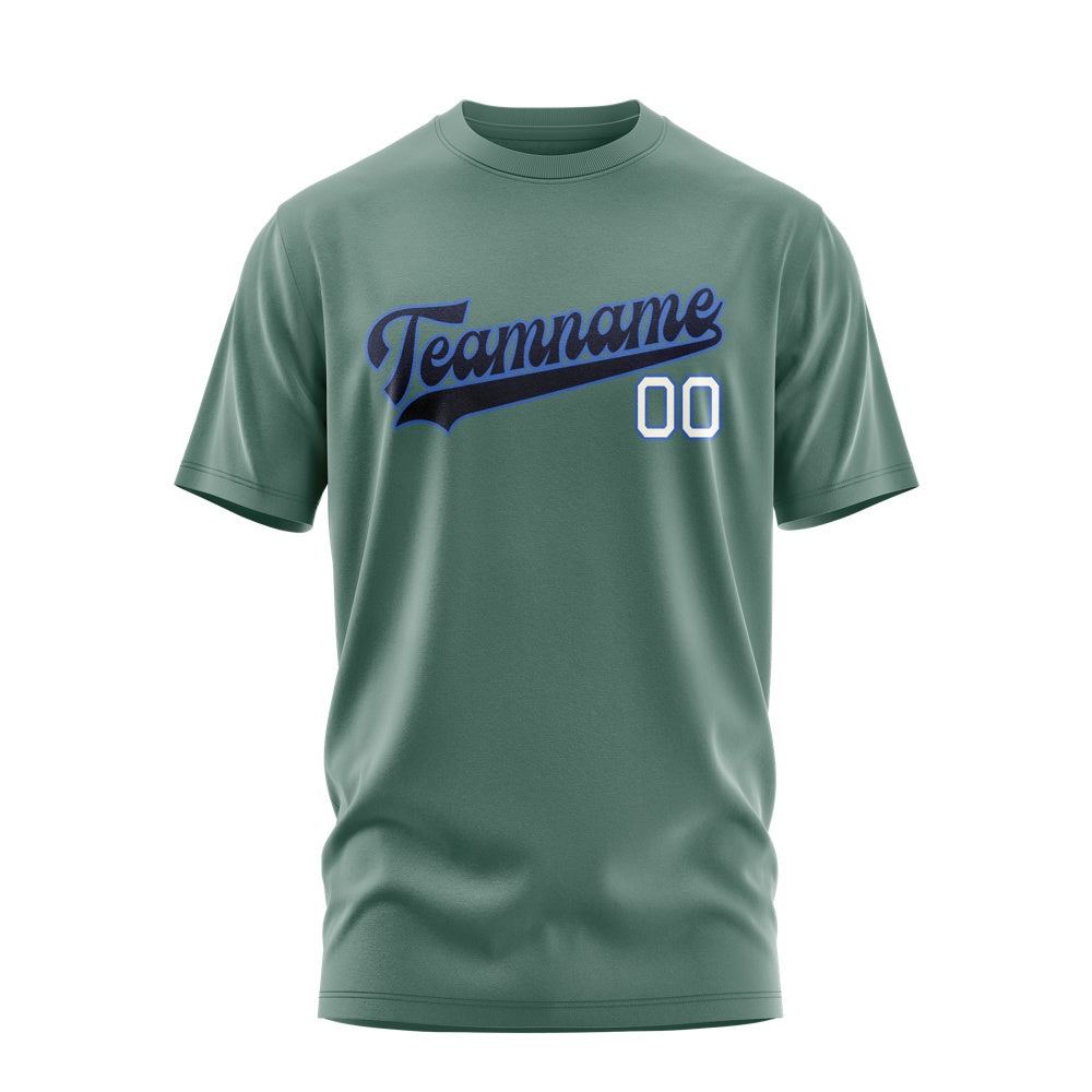 Custom Blue Green Navy T-Shirt