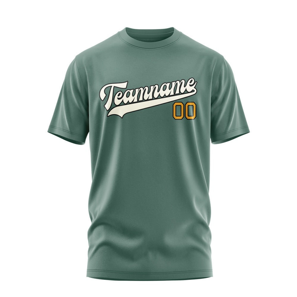 Custom Blue Green Cream T-Shirt