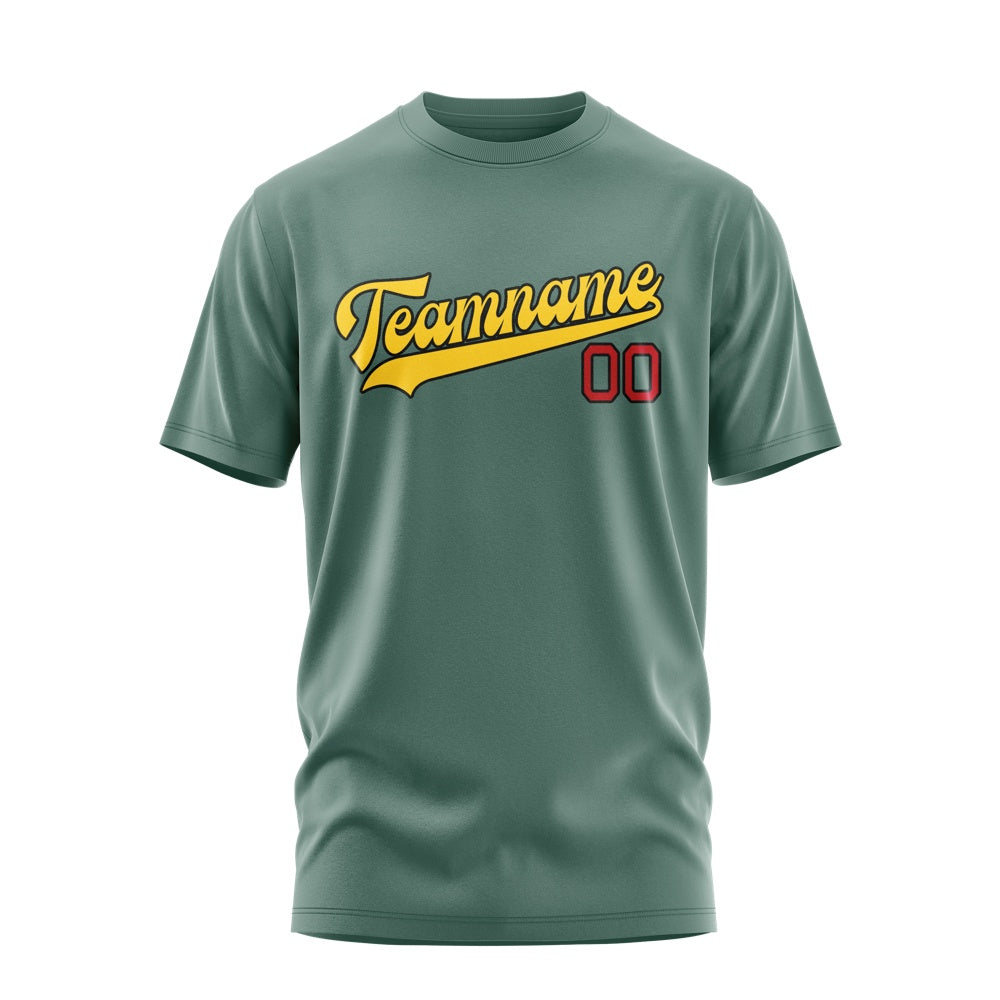 Custom Blue Green Gold T-Shirt