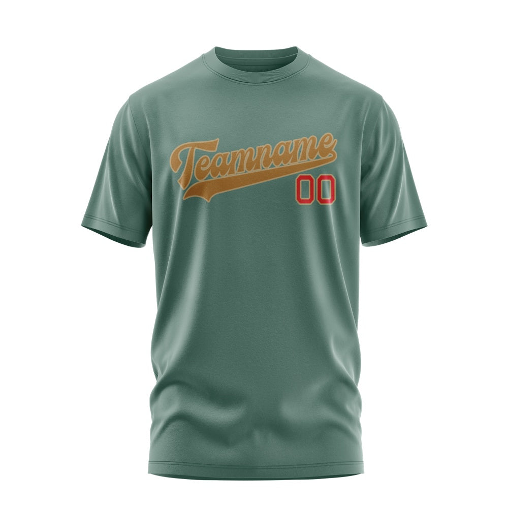 Custom Blue Green Khaki T-Shirt