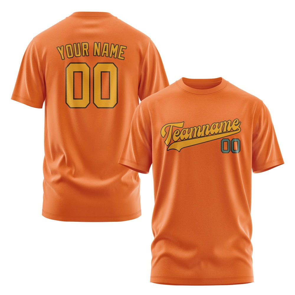 Custom Orange Yellow T-Shirt