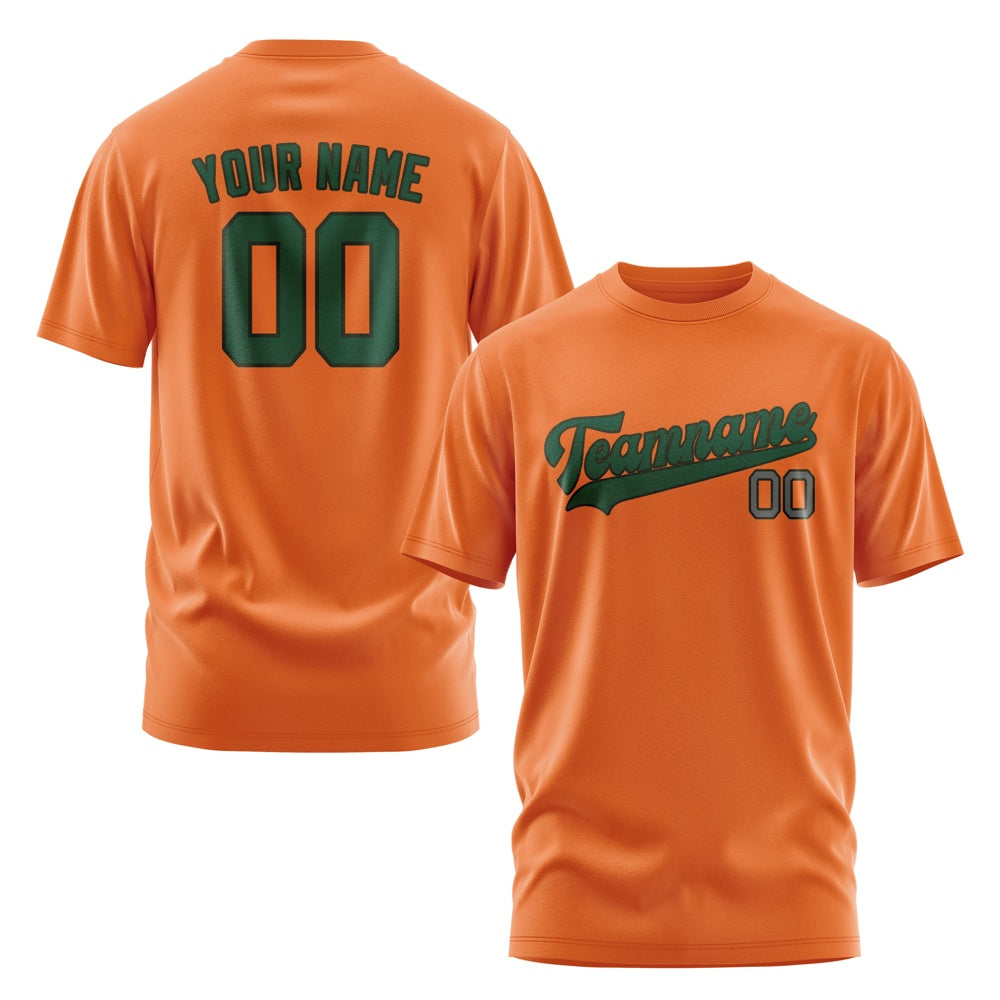 Custom Orange Green T-Shirt