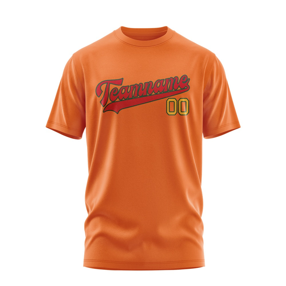 Custom Orange Red T-Shirt