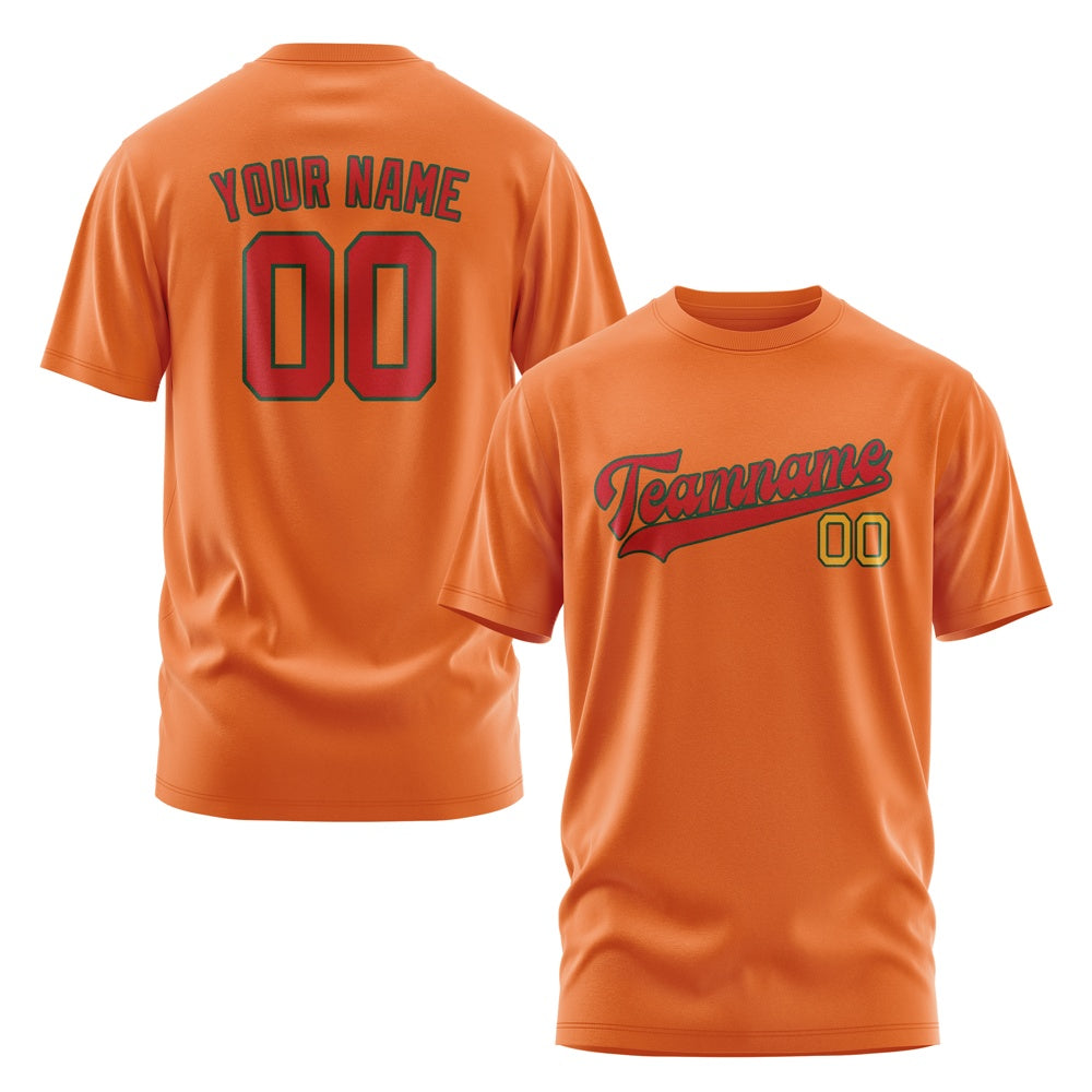 Custom Orange Red T-Shirt