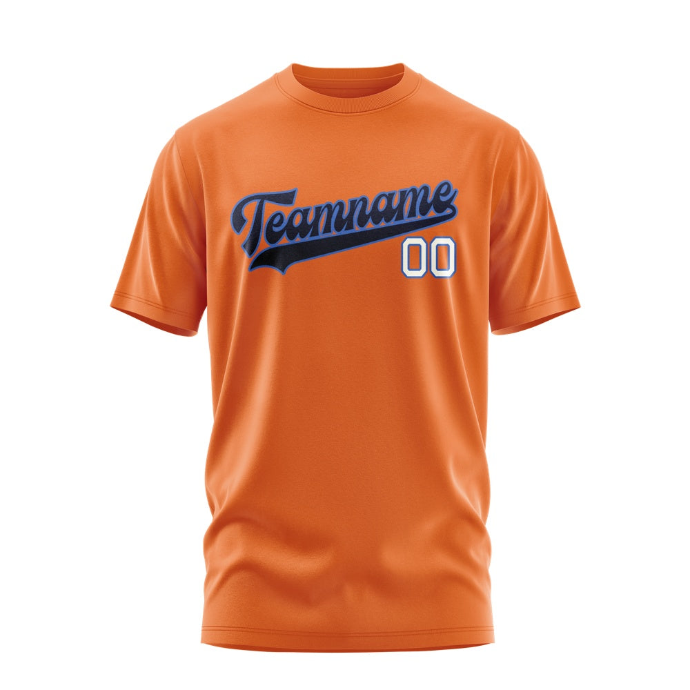 Custom Orange Navy T-Shirt