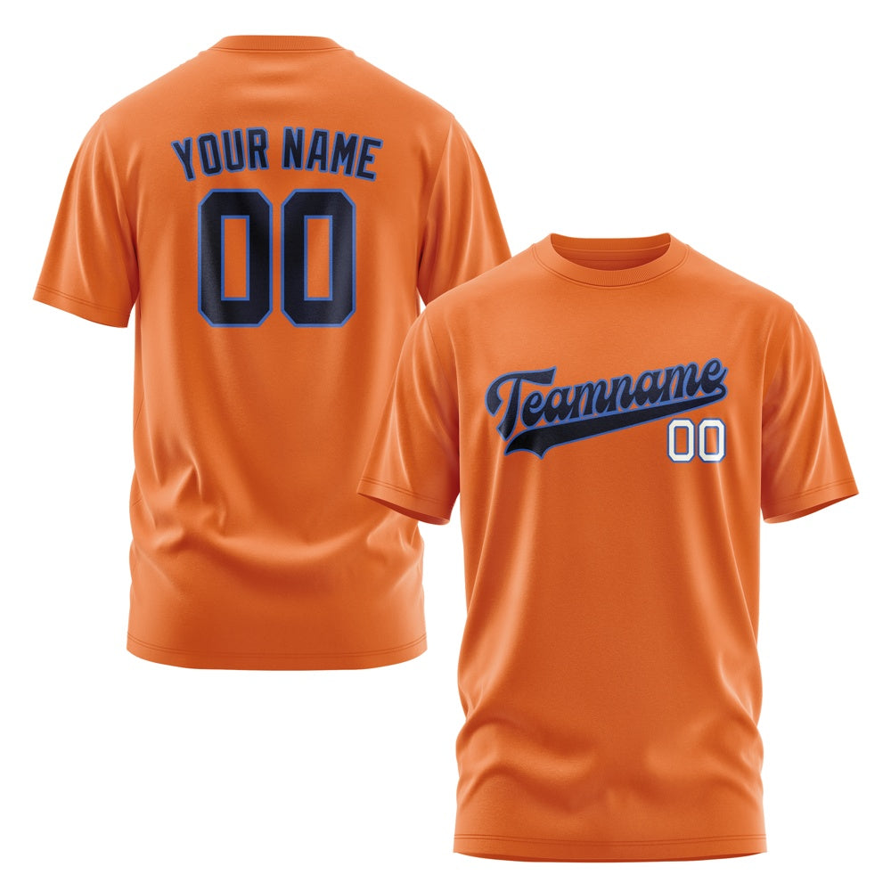 Custom Orange Navy T-Shirt