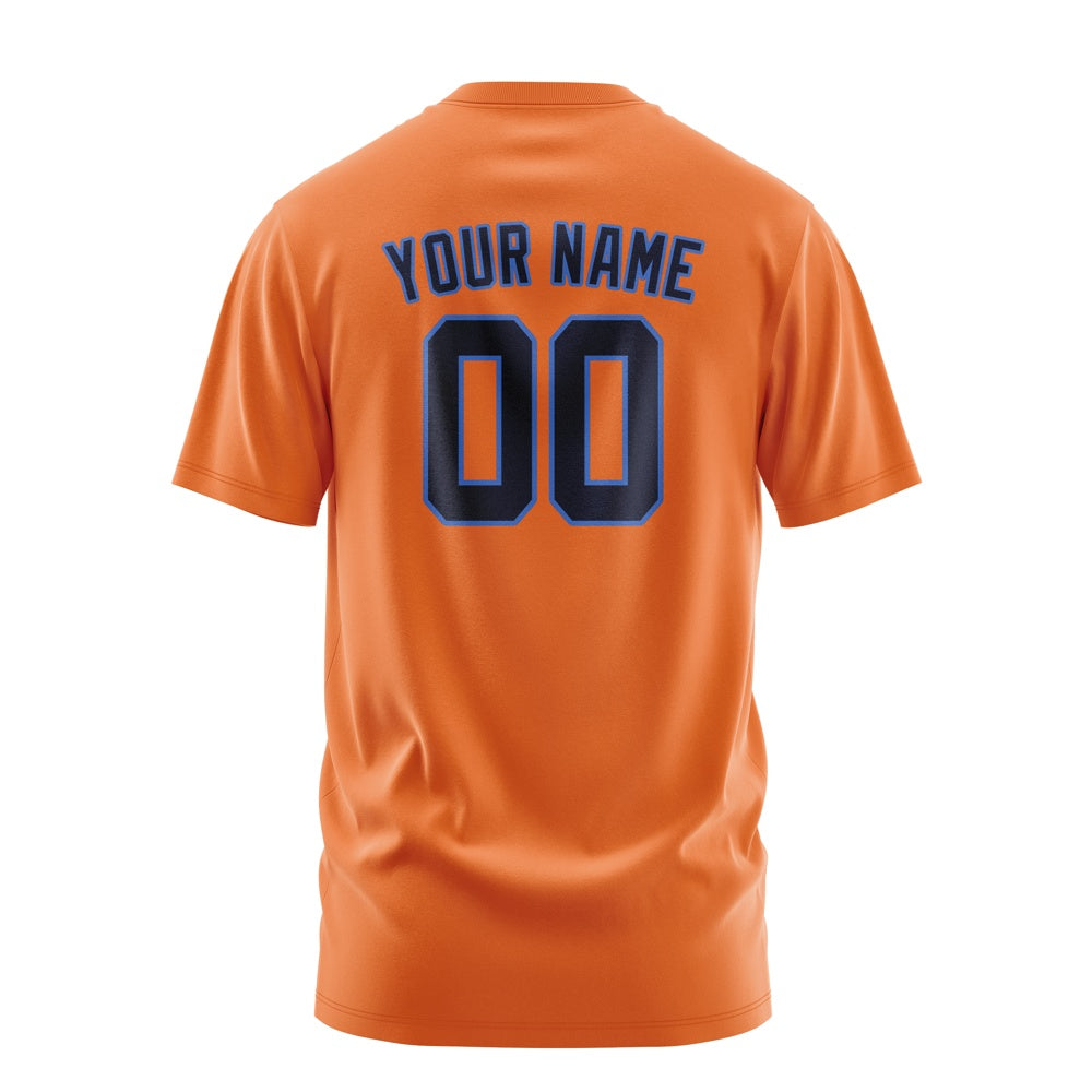 Custom Orange Navy T-Shirt