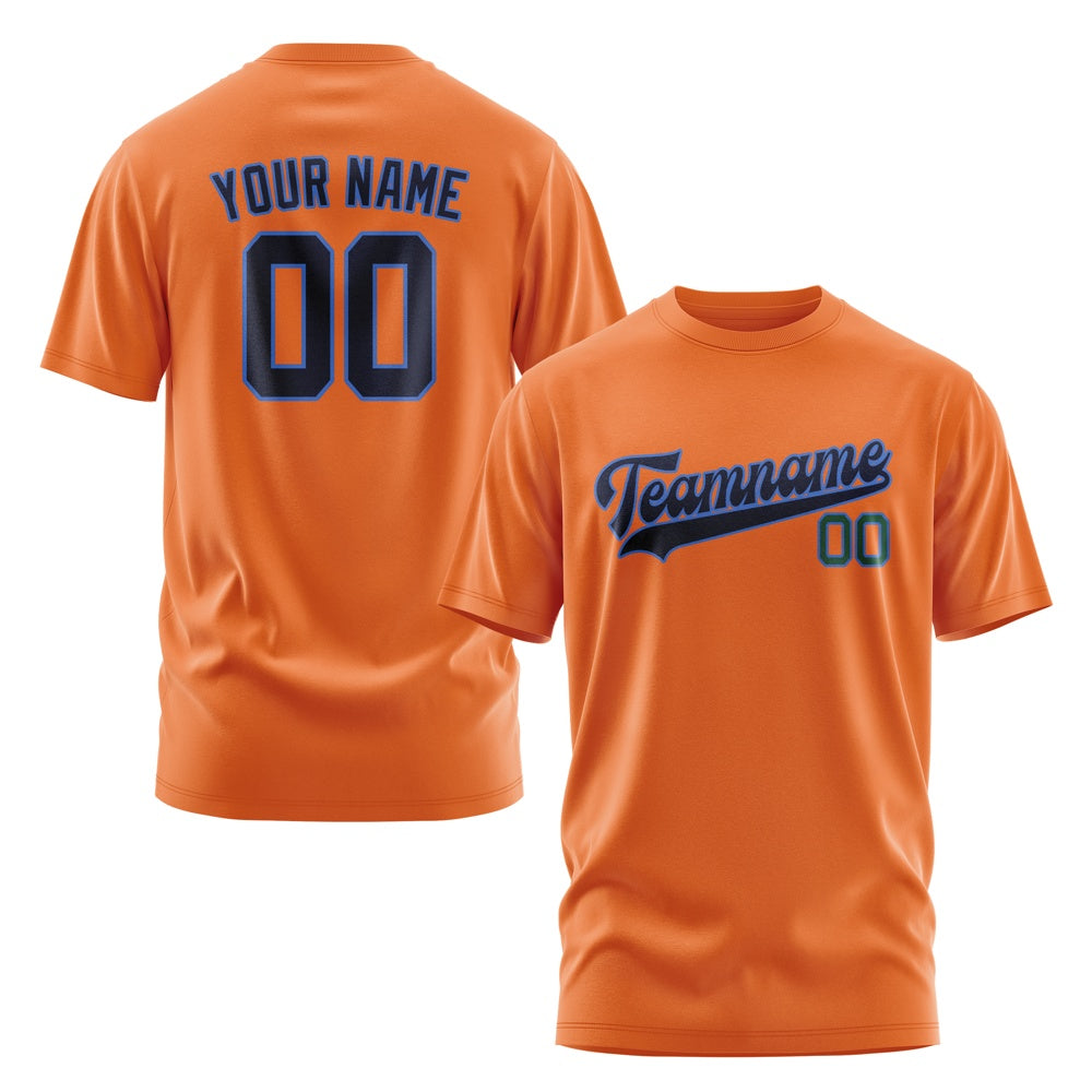 Custom Orange Navy T-Shirt