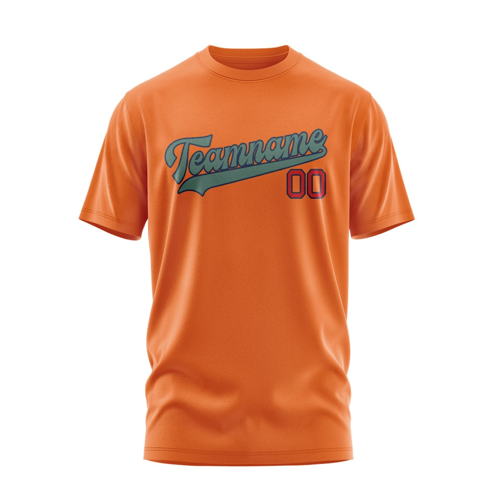 Custom Orange Blue Green T-Shirt