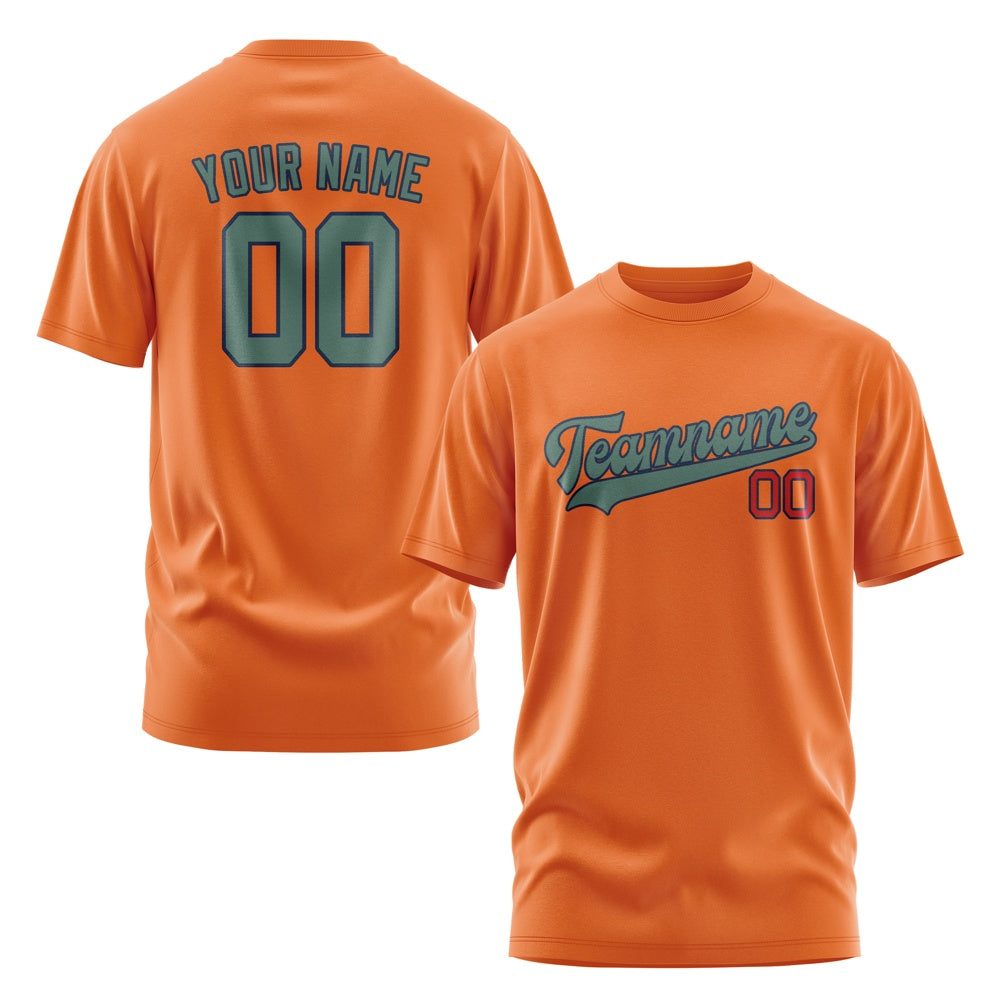 Custom Orange Blue Green T-Shirt