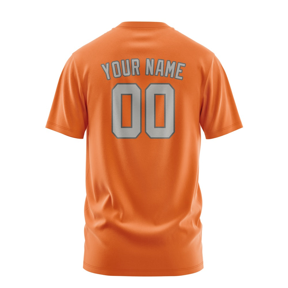 Custom Orange Gray T-Shirt