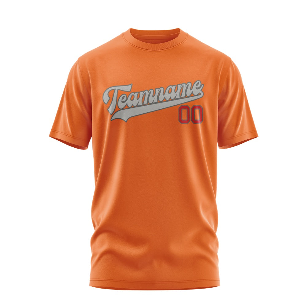 Custom Orange Gray T-Shirt
