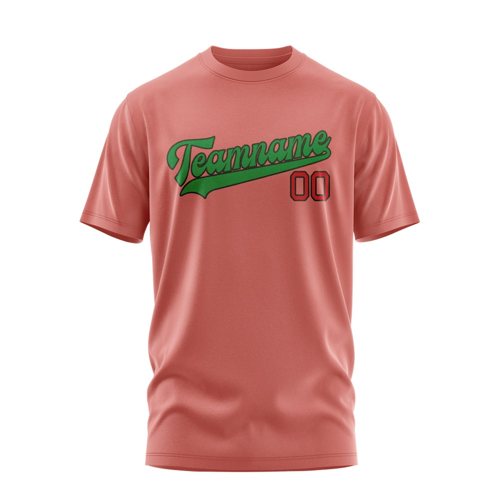 Custom Copper Rose Emerald Green T-Shirt
