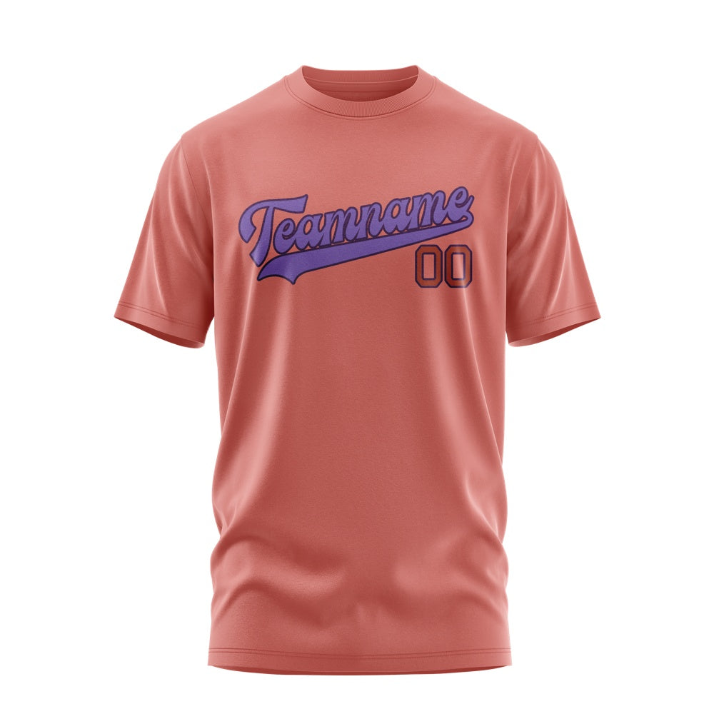 Custom Copper Rose Light Purple T-Shirt
