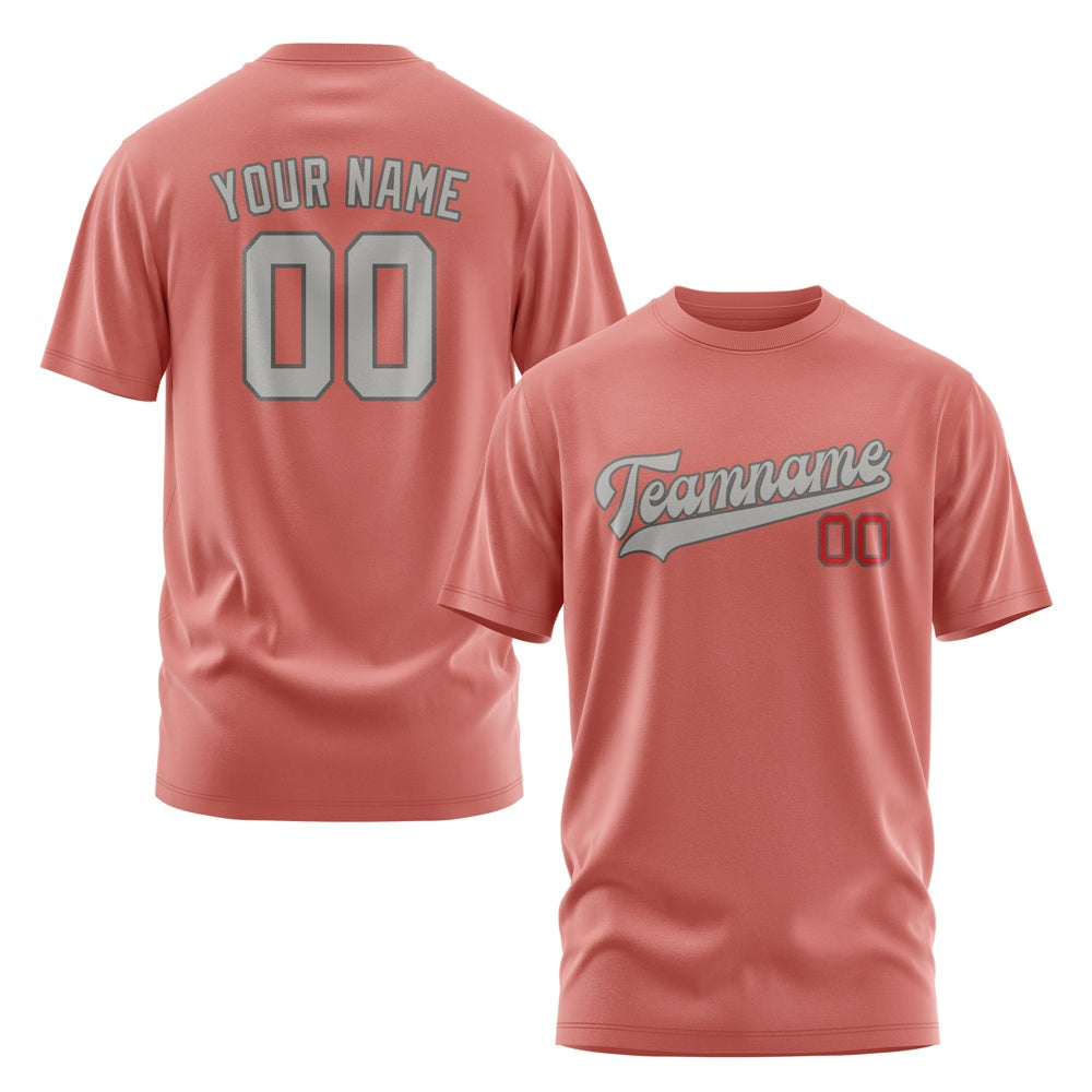Custom Copper Rose Gray T-Shirt