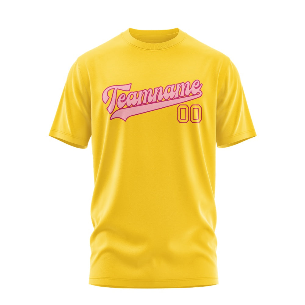 Custom Gold Light Pink T-Shirt