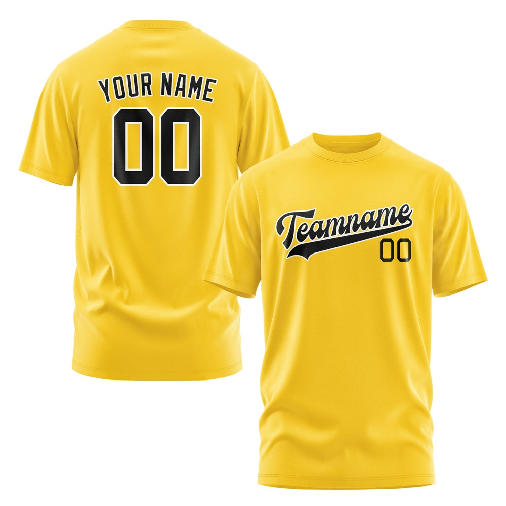 Custom Gold Black T-Shirt